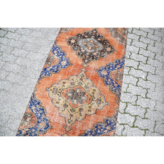 1960s 1960s Hallway Vintage Decorative Oushak Long Runner Rug For Sale - Image 5 of 11