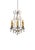 Belle Époque chandelier from the early 20th century, with a frame of blown glass and metal, adorned with handmade clear,...