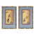 Pair of Framed Famille Jaune Porcelain Plaque Qing Dynasty For Sale