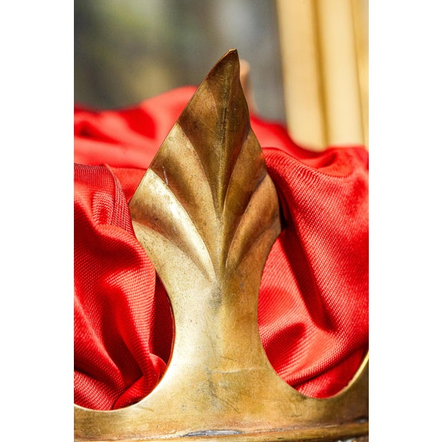 Fantastic Antique Brass Silk Lined Theater Crown Costume Prop King Royalty Home Decor For Sale - Image 4 of 14