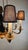 1940s Large Italian Empire Style Chandelier with Tôle and Gilt Bronze Details, 1940s For Sale - Image 5 of 17