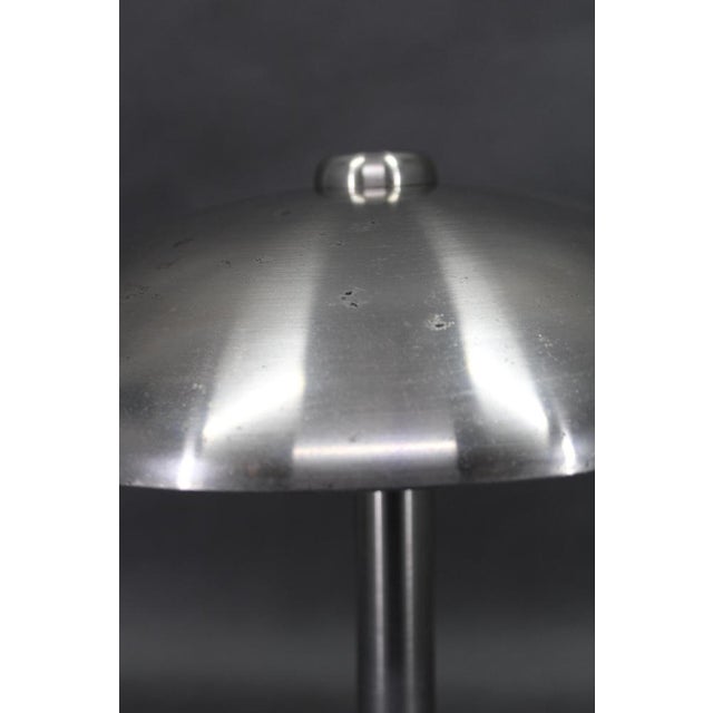 Metal Art Deco Nickel Mushroom Table Lamp, Europe, 1930s For Sale - Image 7 of 12
