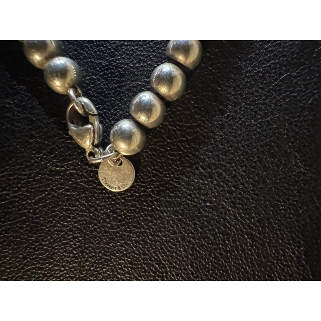 Vintage Tiffany Staring Silver Beaded Necklace Marked. 925 starting silver 33g. Chain is approximately 18.5”....