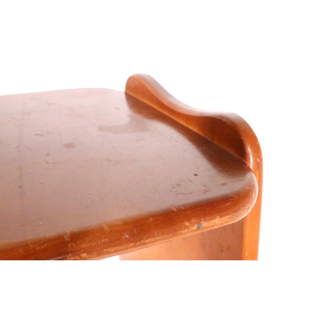 Amber Mid 20th Century Colonial Revival Rustic Farmhouse Maple Bench Made in Vermont For Sale - Image 8 of 8