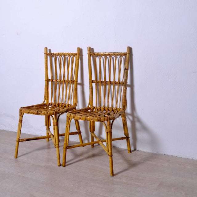Vintage Italian Bamboo Chairs, 1970s, Set of 2 For Sale - Image 10 of 10
