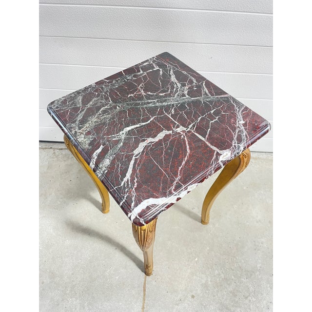 French Ej Victor Newport Marble Top Drinks Table For Sale - Image 3 of 8