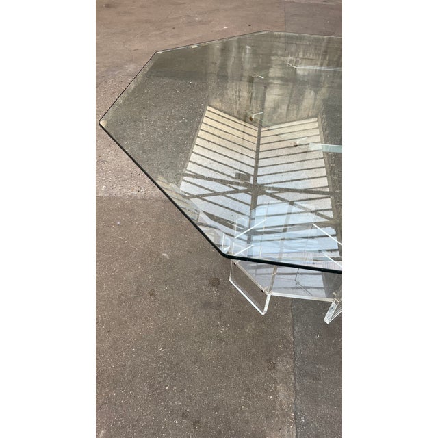 Glass Dining Table from Marais International, 1980s For Sale - Image 7 of 9
