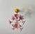 Vintage Italian Murano Style Hand-Painted Pink Floral Pendant Light, Romantic Glass Blossom Chandelier, Dramatic Ceiling Shadow Display For Sale - Image 9 of 17