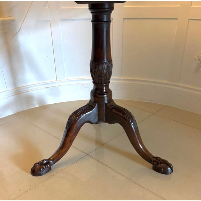 Antique George III Mahogany Piecrust Tilt Top Dining Centre Table, 1780 For Sale - Image 6 of 13