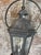 Outdoor Metal + Glass Three Light Lantern, Vintage For Sale - Image 10 of 12