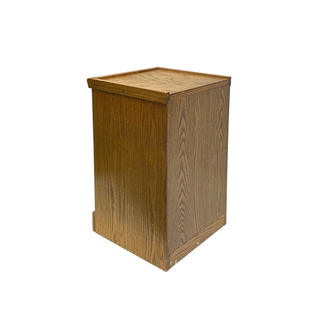 Vintage Light Brown 2 Drawers End Table Nightstand Cabinet For Sale In San Francisco - Image 6 of 6