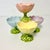 Vintage Boho Chic Trompe L’Oeil Buttercup Pedestal Bowls, MacKenzie-Child’s Style - Set of 4 - Easter For Sale - Image 12 of 14