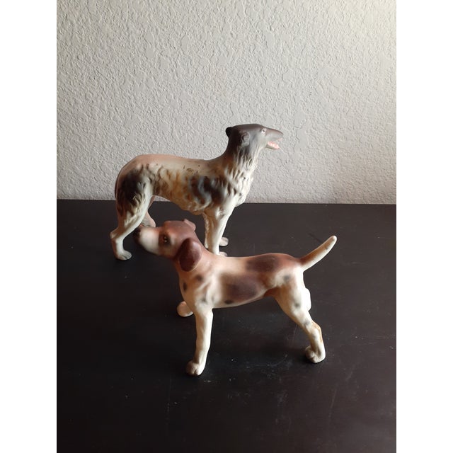 1950s 1950s Made in Japan Bisque Pair of Terrier Figurines For Sale - Image 5 of 6