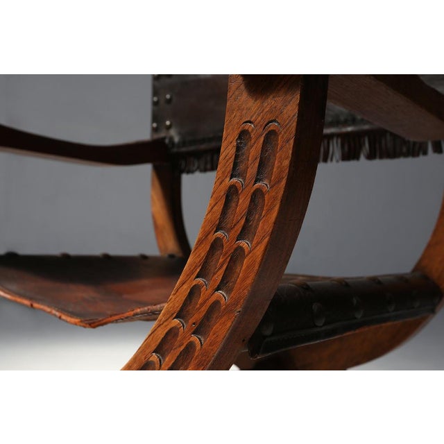 Brown Neo-Renaissance Throne Chair, 1890s For Sale - Image 8 of 17