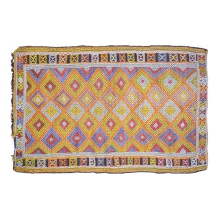 Vintage Turkish Anatolian Hand Made Organic Kilim,5'x7'8" For Sale