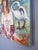Figurative Swan Lake by Zoa Ace | Oil on canvas Woman in a pink dress with swans and animals by a lake. For Sale - Image 3 of 5