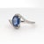 Oval-Cut Blue Sapphire & Diamond Ring in 14k White Gold For Sale - Image 12 of 12