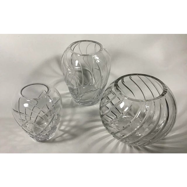 1990’s Cut Glass Large Urn Vase For Sale - Image 12 of 13