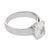 Vintage Gia 1.52 Carat Diamond 18k White Gold Solitare Engagement Ring, Size 4 For Sale - Image 4 of 6
