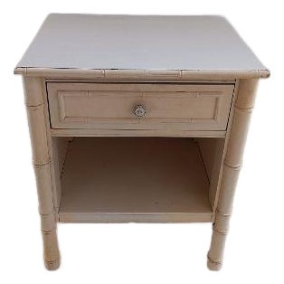 Vintage Hollywood Regency Style Nightstand One Drawer For Sale