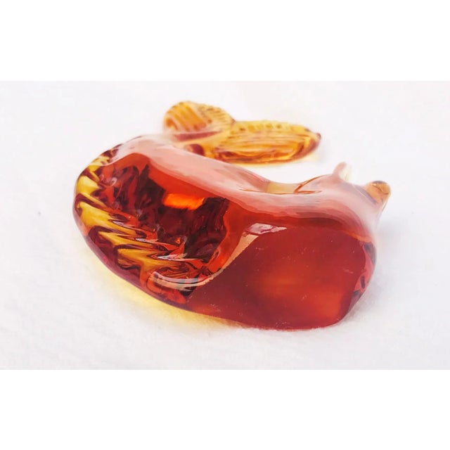 Amber 1960's Italian Amber Glass Fish For Sale - Image 8 of 9