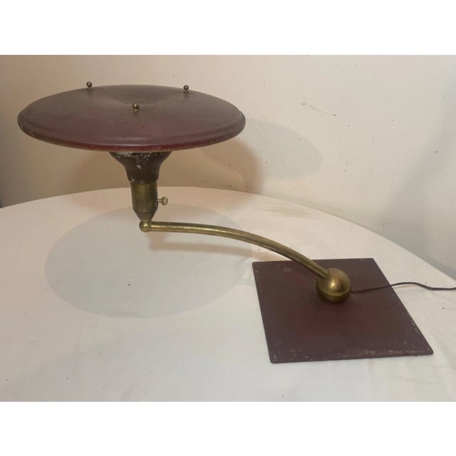 Up for sale is a wonderful vintage original Wheeler flying saucer table lamp. This lovely mid century modern lamp features...