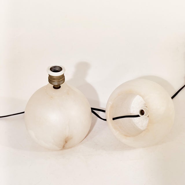 Alabaster Table Lamps from Eclipsi, Spain, 1960s, Set of 2 For Sale - Image 9 of 10