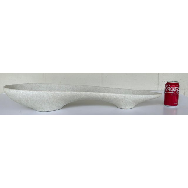 Revelation Modern Ivory Stone Double Scoop Bowl For Sale - Image 4 of 5