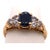 2010s 14 Karat Gold Fashion Ring Center Oval Sapphire and Diamond Accent, Size 8 For Sale - Image 5 of 6