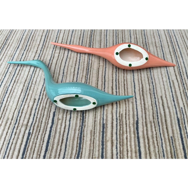 Large Postmodern Ceramic Birds Figurines by Jaru For Sale - Image 9 of 12