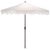 Torsa 9 Ft Crank Umbrella, Ivory/Brown Pole For Sale - Image 9 of 9