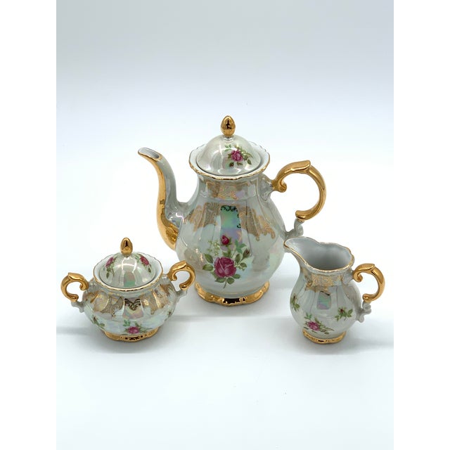 1940s Bavarian Opalescent Tea Set - 16 pcs For Sale - Image 12 of 13