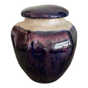 1950s Folk Arts and Crafts Metallic Vase/ Urn