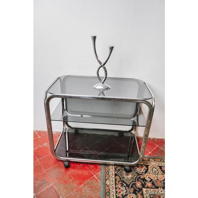 Silver 2-Arm Candlestick attributed to Matthew Hilton, England, 1980s For Sale - Image 8 of 9