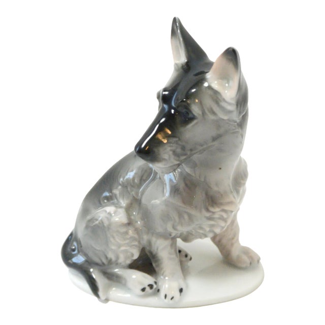 Rosenthal Porcelain Seated Scottish Terrier Figurine C.1930's - 1940's For Sale