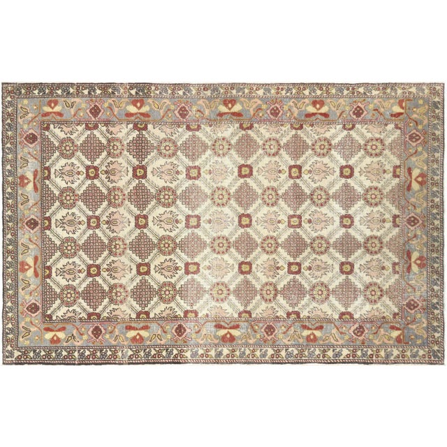 Textile 1960s Turkish Oushak Rug For Sale - Image 7 of 7