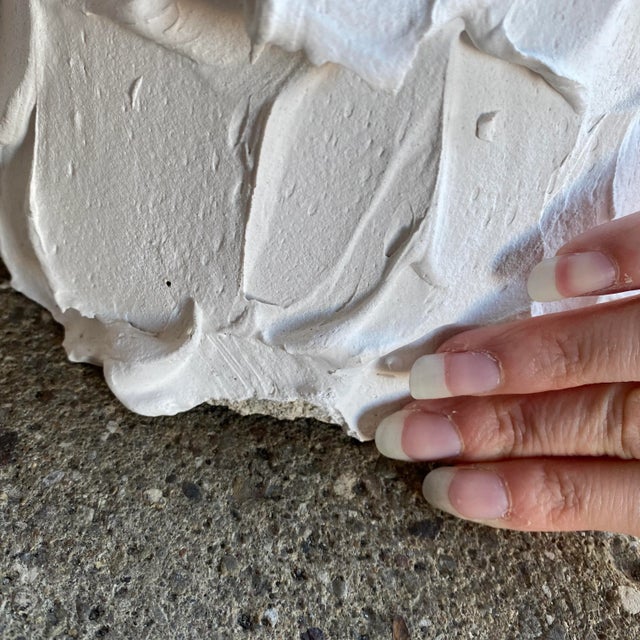 Glass 1980s Plaster and Glass Top Coffee Table For Sale - Image 7 of 8