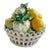 1970s Large Italian Majolica Trompe l'Oeil Tropical Fruit Basket Basket For Sale