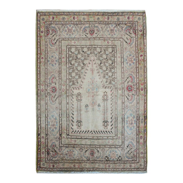 Vintage Turkish Prayer Rug For Sale