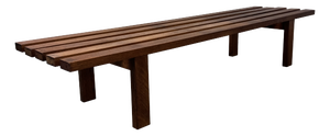 Mid-Century Modern Brown Wood Slatted Coffee Table by Martin Visser for 't Spectrum, 1960s