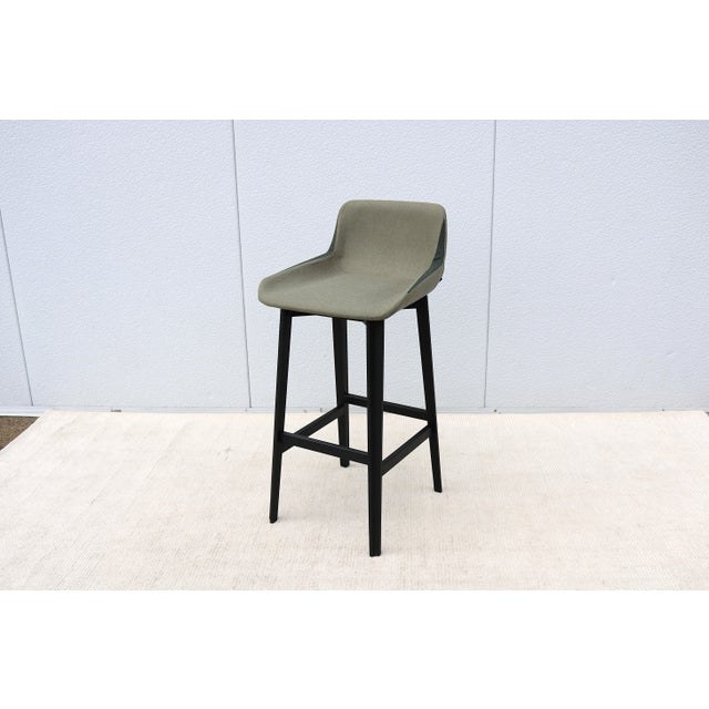 2020s Italian Modern Emanuel Gargano and Anton Cristell for Amura Panis Wool Barstool For Sale - Image 5 of 12