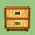 Single Faux Bamboo Wrapped Rattan Nightstand For Sale - Image 4 of 5