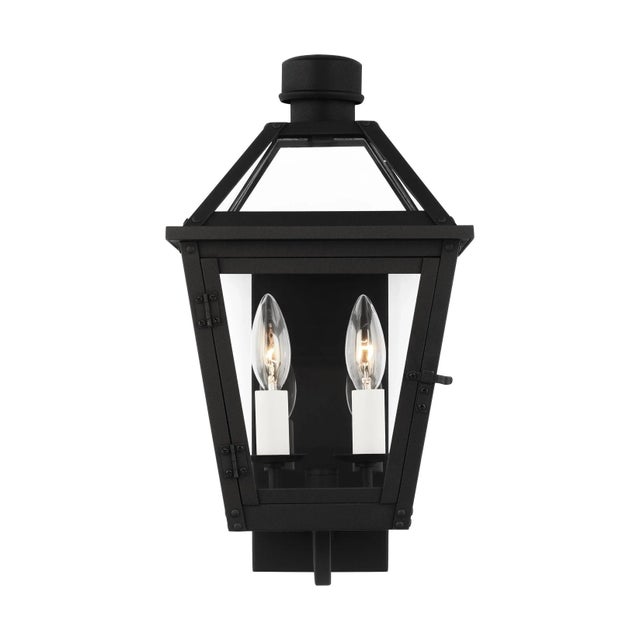 2020s Chapman & Myers by Visual Comfort Studio Hyannis Small Wall Lantern, Textured Black For Sale - Image 5 of 5