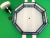 Mid Century Blue & White Tiffany Style Flush Light For Sale - Image 16 of 18