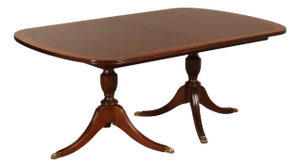 Henkel Harris Mahogany Double Pedestal Dining Table
