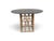 Wood Table in Wicker Wood and Smoked Glass, 1970s For Sale - Image 7 of 7