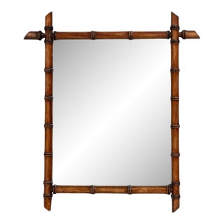 19th Century French Faux Bamboo Mirror For Sale