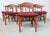 Set of 8 original Danish 1970s Brutalist Viking chairs by Henning Kjærnulf for EG Møbler. The chairs are in solid...