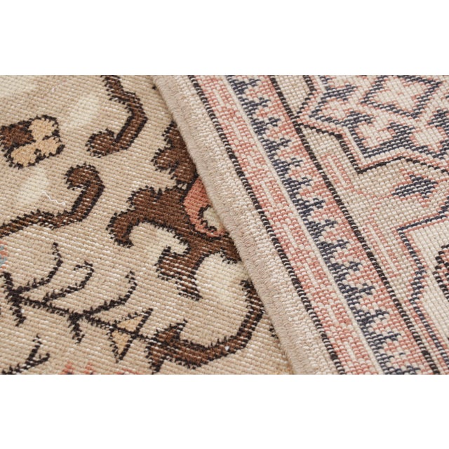 Textile Vintage Turkish Rug in Beige With Colorful Geometric Patterns, From Rug & Kilim For Sale - Image 7 of 7
