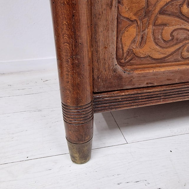Viennese Art Nouveau Walnut Wardrobe with Floral Marquetry from Jacob & Josef Kohn, 1890s For Sale - Image 10 of 18